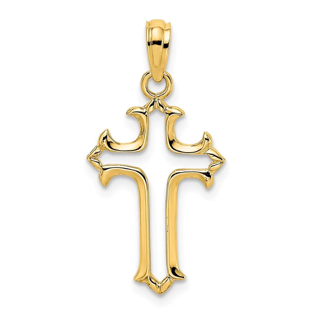 Gold Cross Charm Pendant Necklace M161