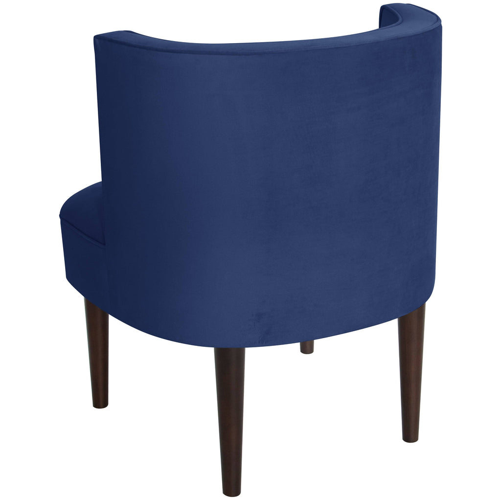 Navy Blue Velvet Polyester Chair N267275