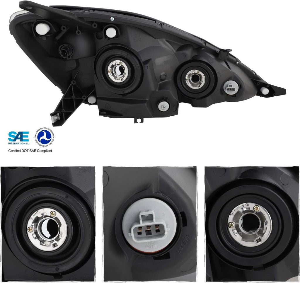 Chrome Housing Headlights Replacement Assembly H90614