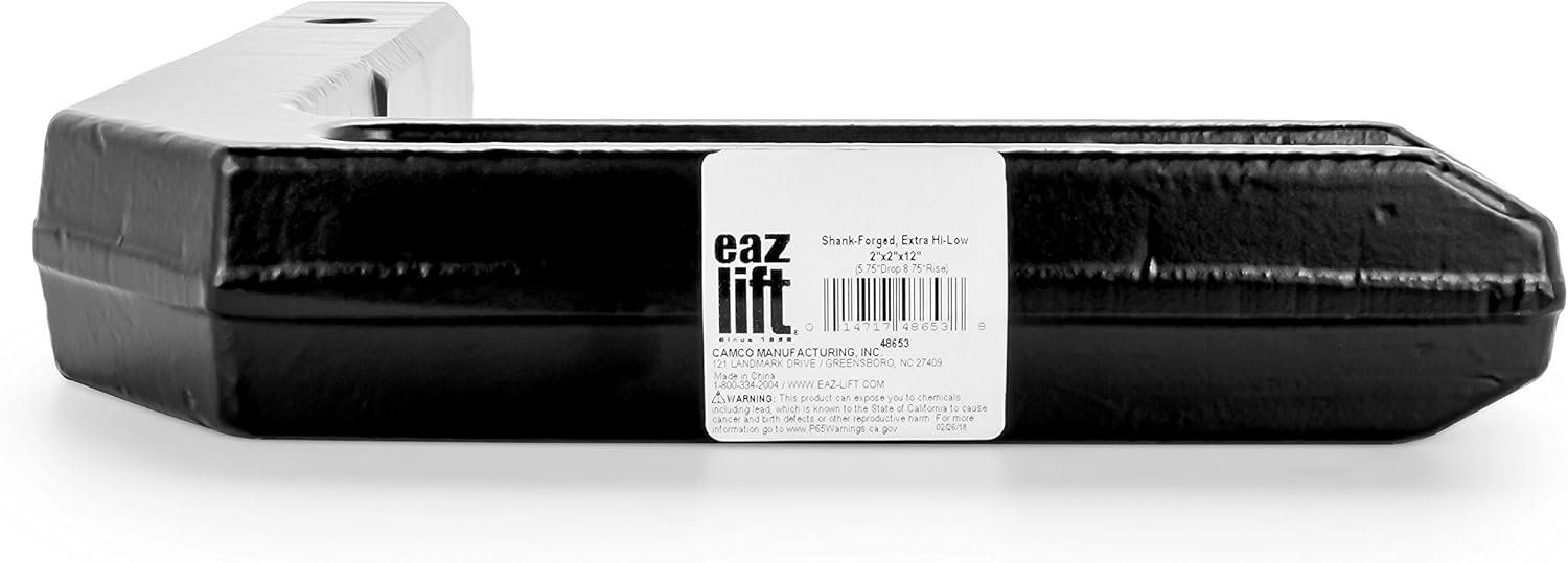Forged Shank for 2 x 2 Receiver, 12 Length, 15,000 lb Capacity, Powder Coated Steel K859