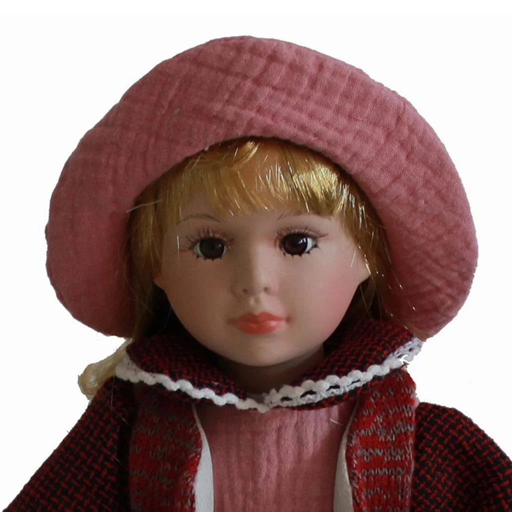 40cm Porcelain Doll with Display Stand R297