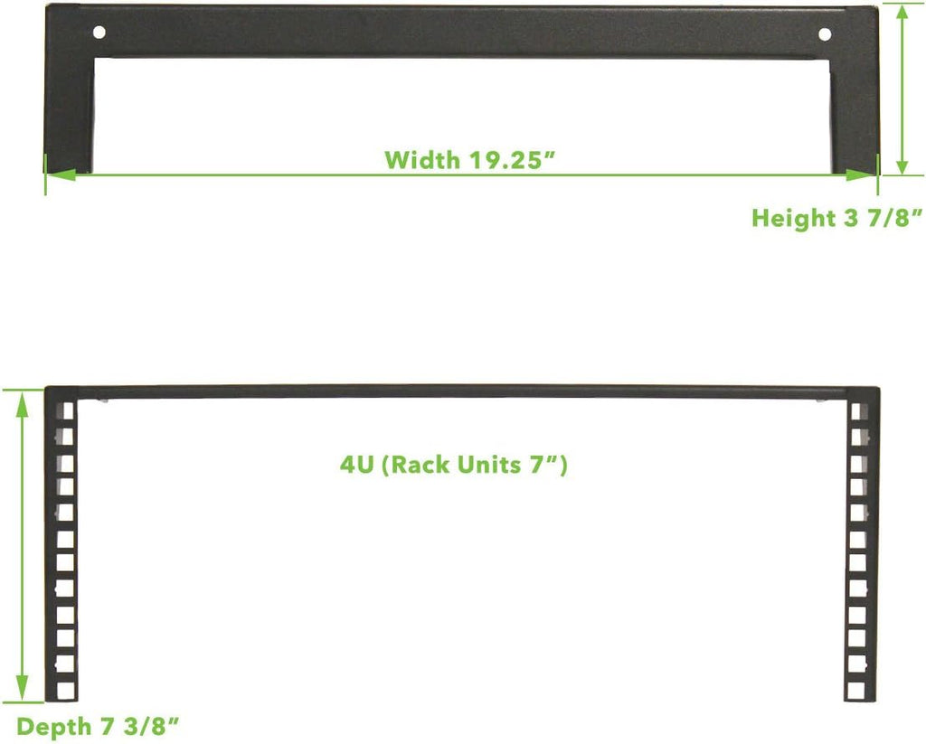 4U 19 Inch Wall Mountable Server Rack Black Y444