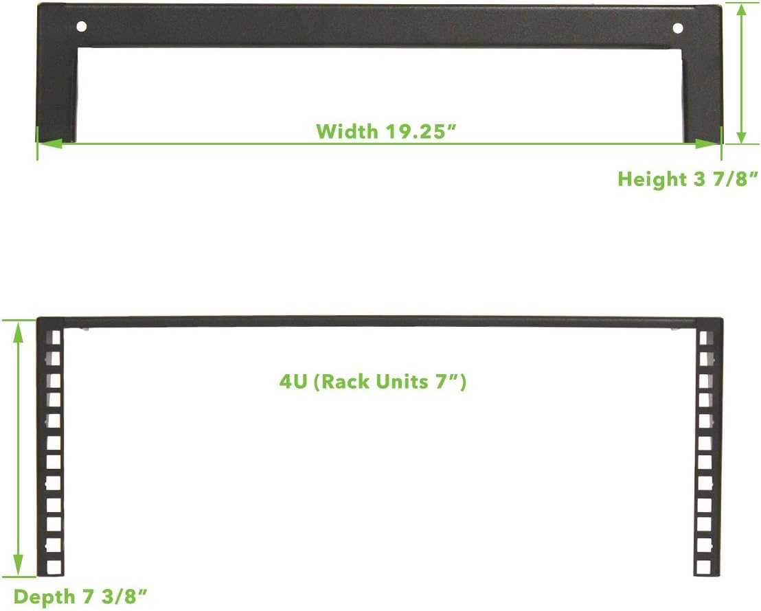 4U 19 Inch Wall Mountable Server Rack Black Y444