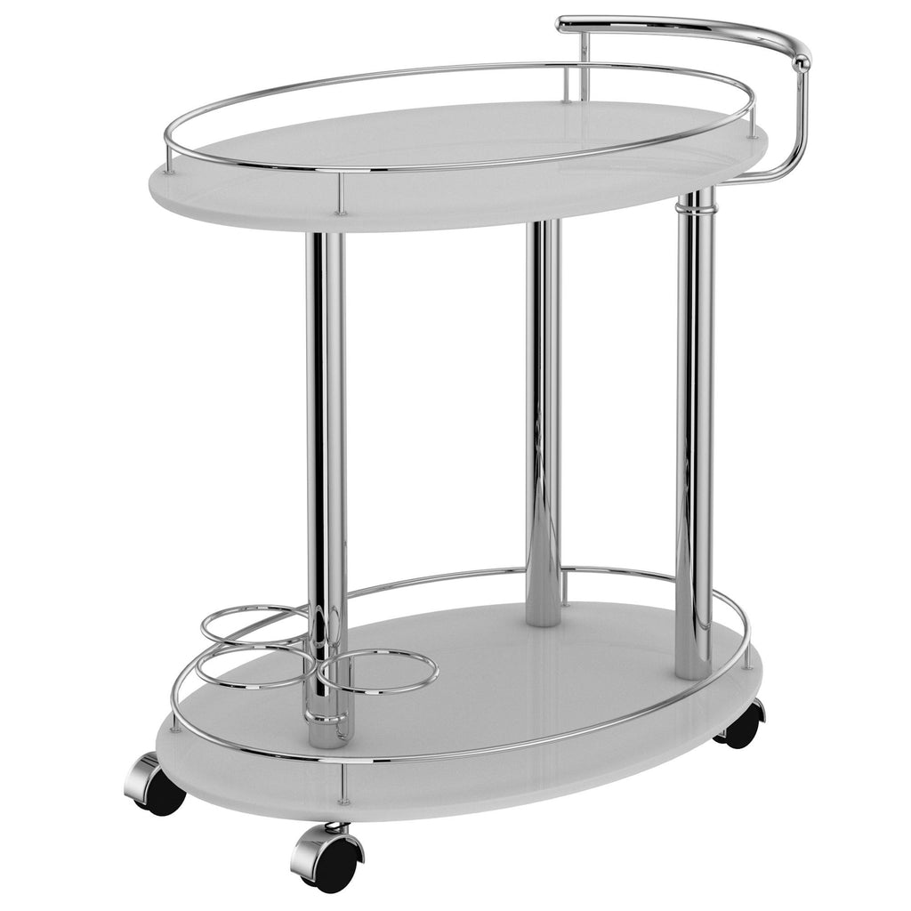Grey 2-Tier Bar Cart O5454