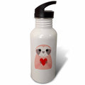 Pink Sloth Cartoon 21oz Water Bottle T143