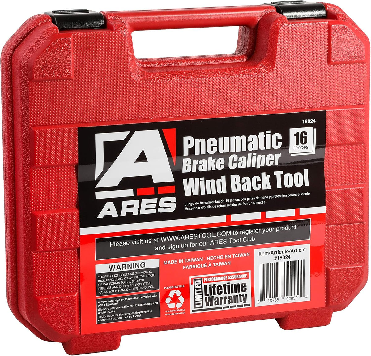 16-Piece Brake Caliper Wind Back Tool Set with Storage Case A466