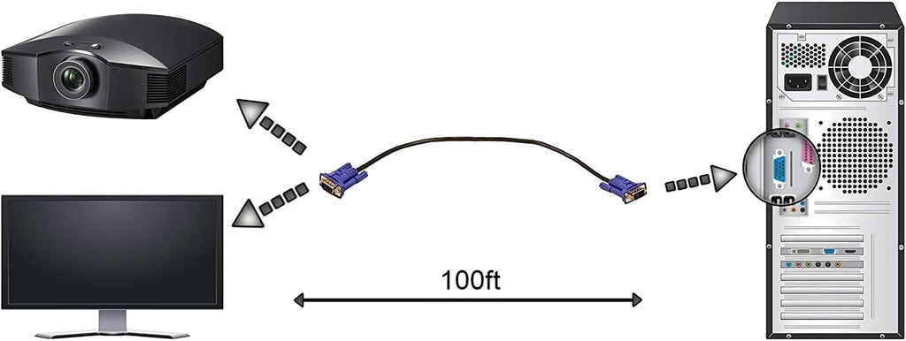 VGA Cable 50ft 15 PIN T7321