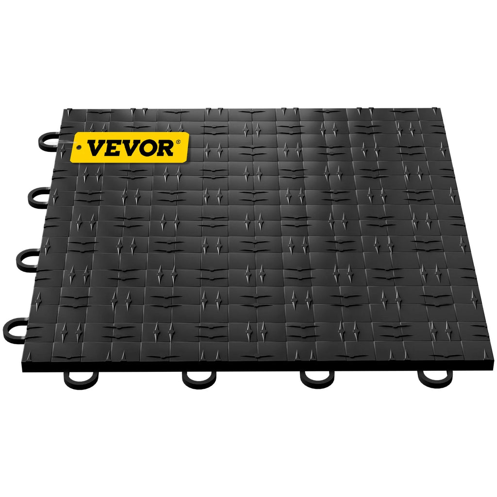Black Interlocking Garage Floor Tiles N3696