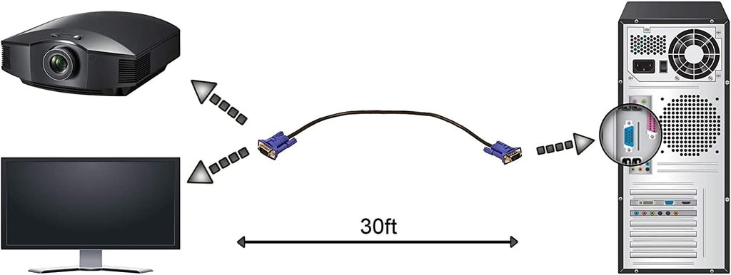 VGA Cable 50ft 15 PIN T7321