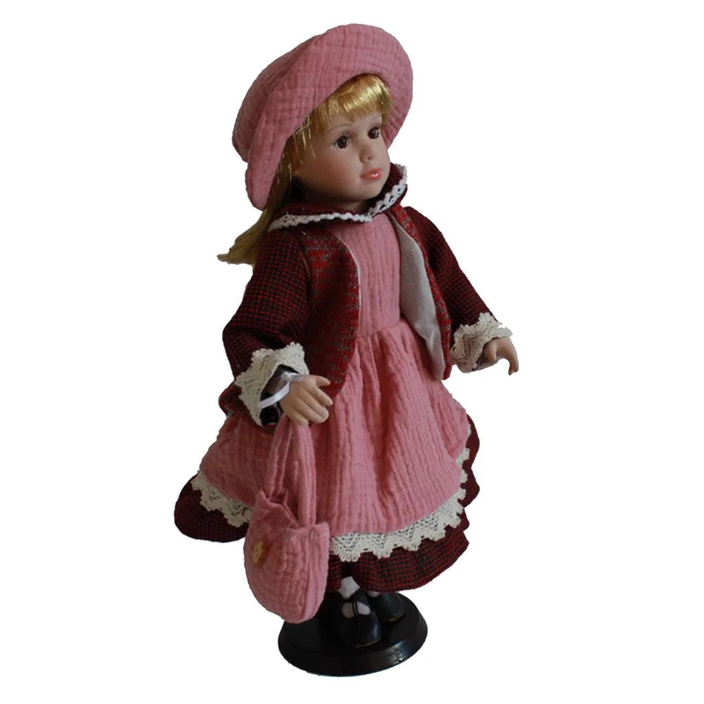 40cm Porcelain Doll with Display Stand R297