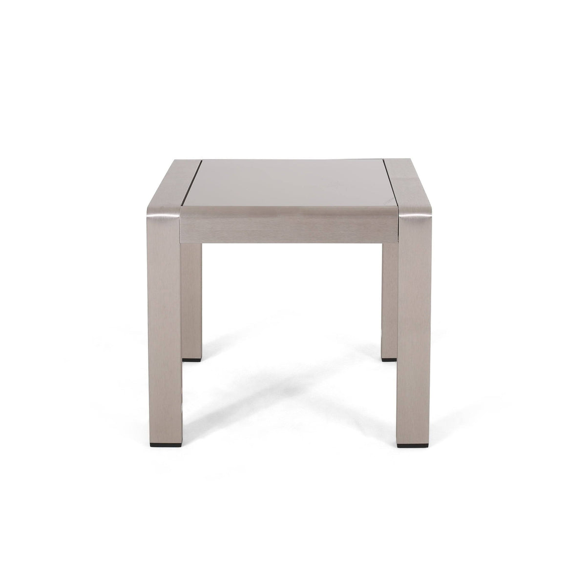 White Finish Matte White Aluminum Side Table (Set of 2) S643
