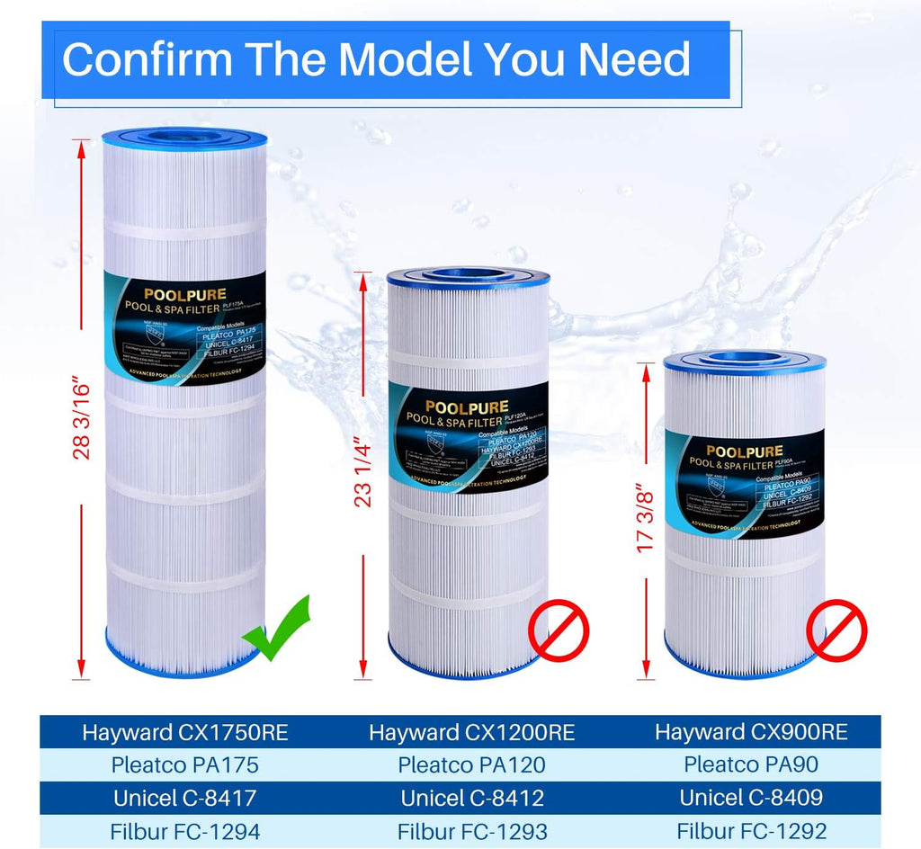 Pool Filter Cartridge 175 sq.ft Pack of 2 B185