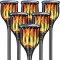 6 Pack Solar Torch Lights with Flickering Flames J872