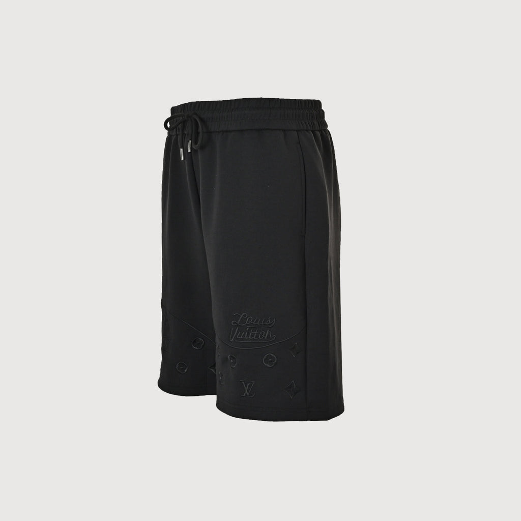 Louis Vuitton Wave Pattern Monogram Embroidered Logo Shorts